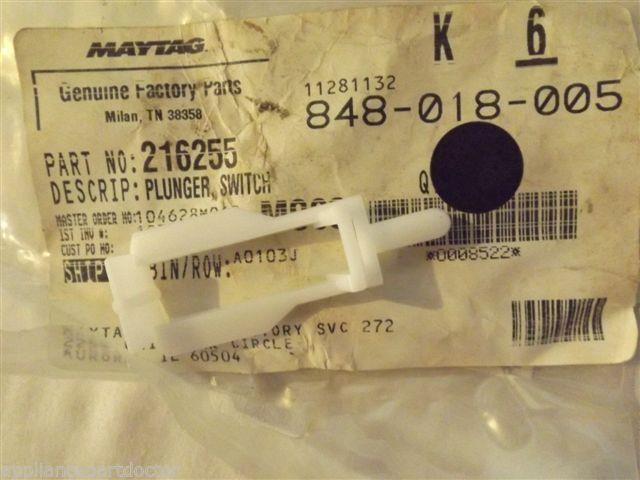 MAYTAG WASHER 216255 Plunger, Unbalance NEW IN BAG MAYTAG WASHER 216255 Plunger, Unbalance NEW IN BAG